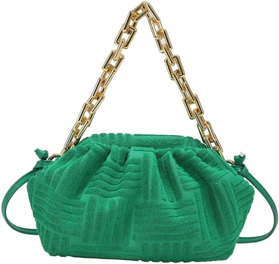 Onlymaker Women's Crossbody Handbag Cotton Hobo Handbag Party Chain Should Bag