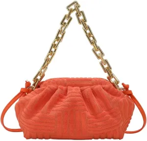 Onlymaker Women's Crossbody Handbag Cotton Hobo Handbag Party Chain Should Bag
