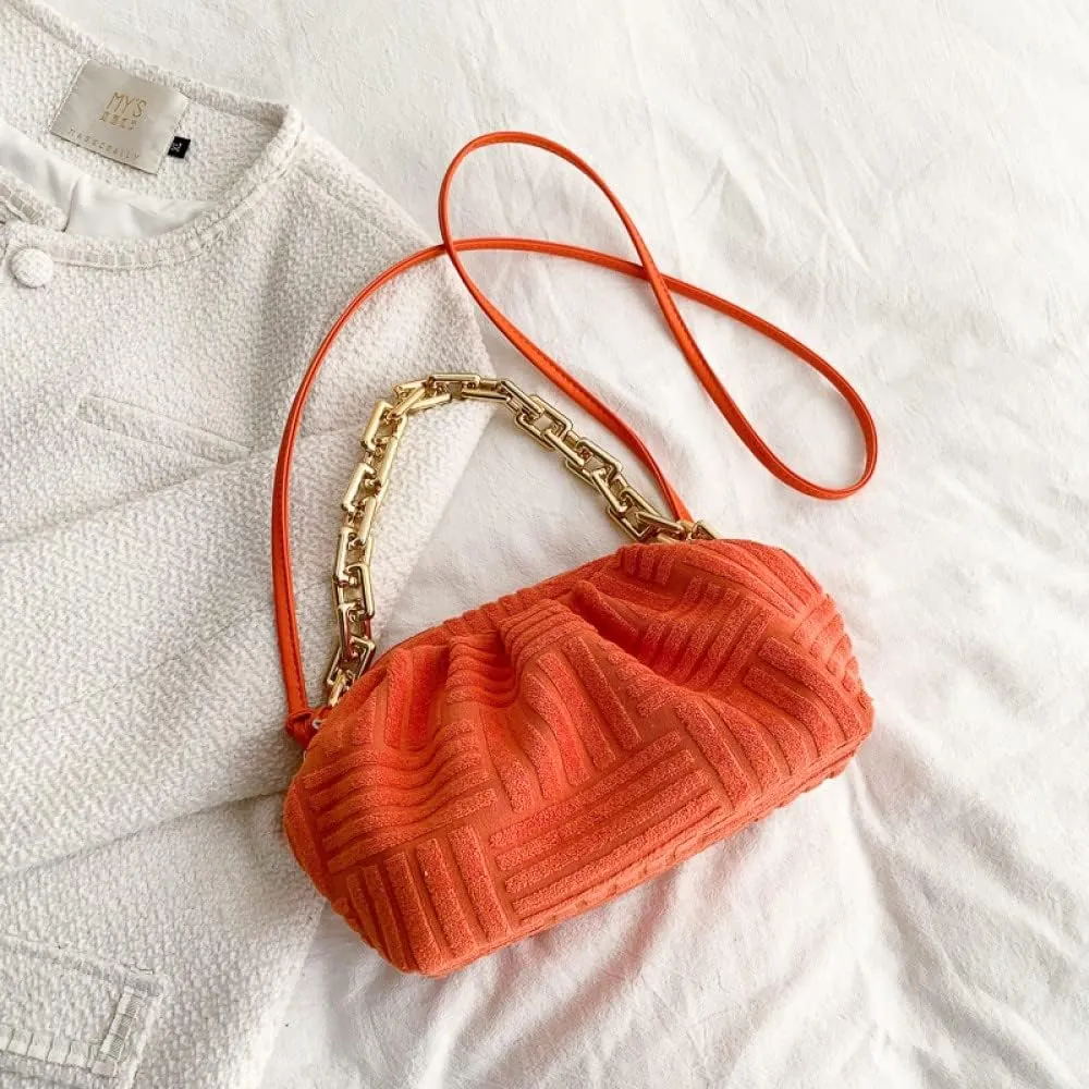 Onlymaker Women's Crossbody Handbag Cotton Hobo Handbag Party Chain Should Bag