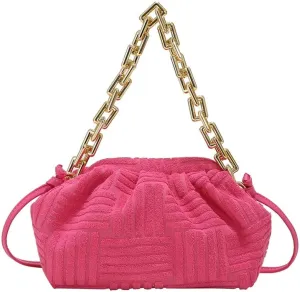 Onlymaker Women's Crossbody Handbag Cotton Hobo Handbag Party Chain Should Bag
