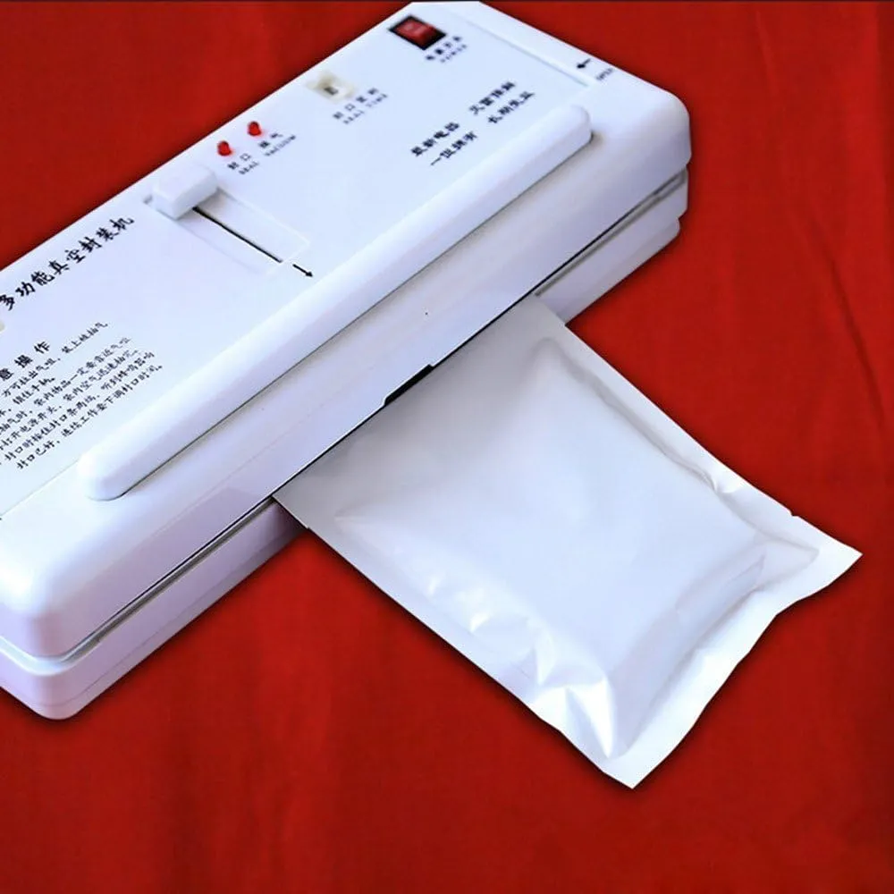 PABCK 500 Pieces White Metallic Mylar Foil Open Top Sealable Bags 3.9x5.9 inch (3.5x5.5 inch Inner Size) Vacuum Heat Seal Pouches for Food Storage Packaging with Tear Notches