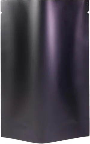 Pack of 100 Double-Sided Matte Black Open Top Non-Resealable Stand-Up Bags (5.1" x 7.5", Matte Black)