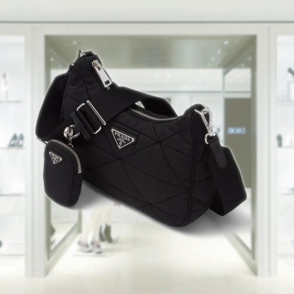 Padded Re-Nylon shoulder bag