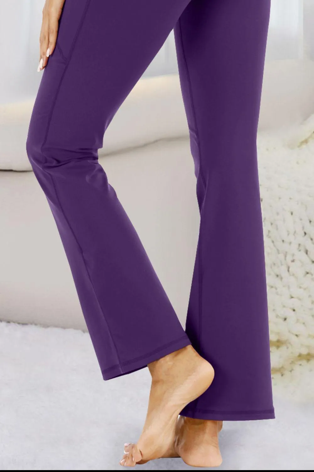 Pocketed High Waist Bootcut Yoga Pants