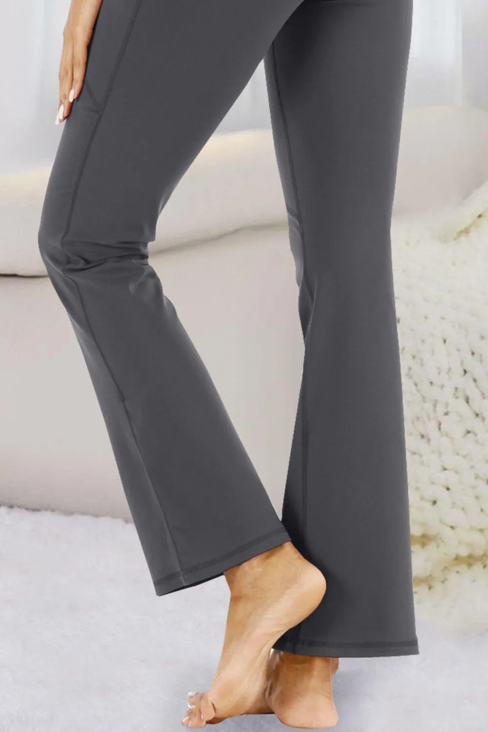 Pocketed High Waist Bootcut Yoga Pants