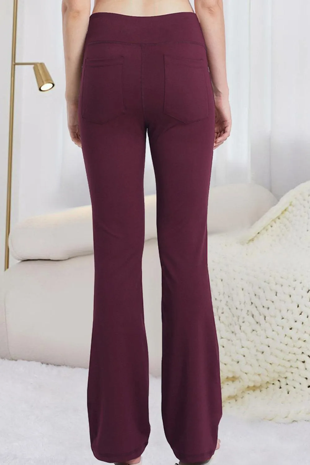 Pocketed High Waist Bootcut Yoga Pants
