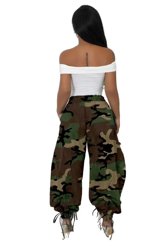 Pocketed Luxe Harem Denim Pants