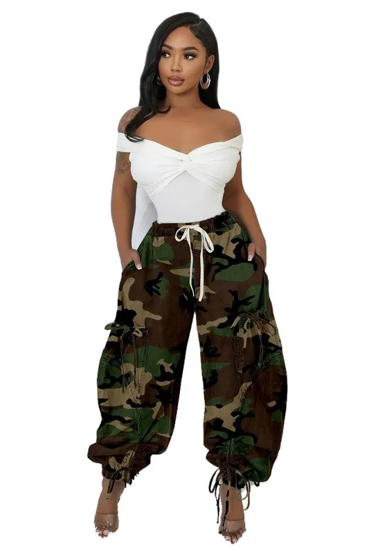 Pocketed Luxe Harem Denim Pants