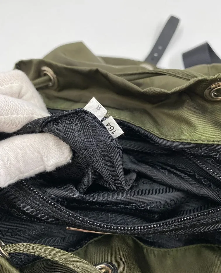 Prada Green Nylon Backpack