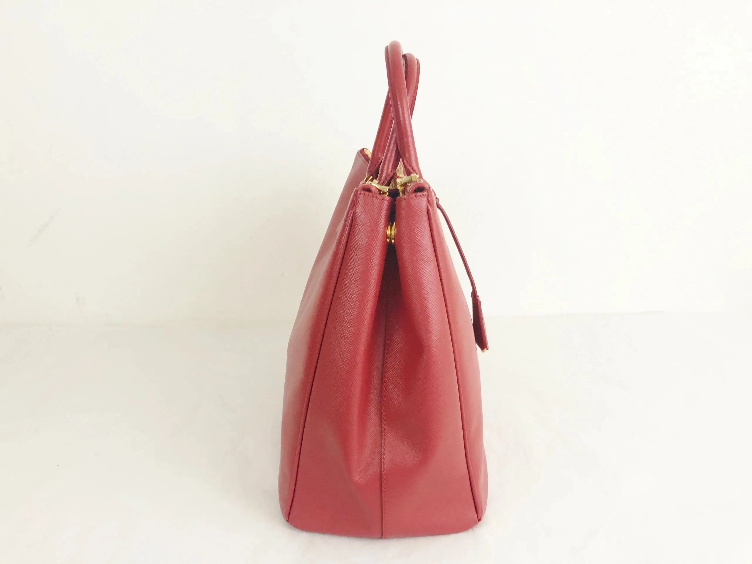 Prada Lux Double Zip Galleria Tote