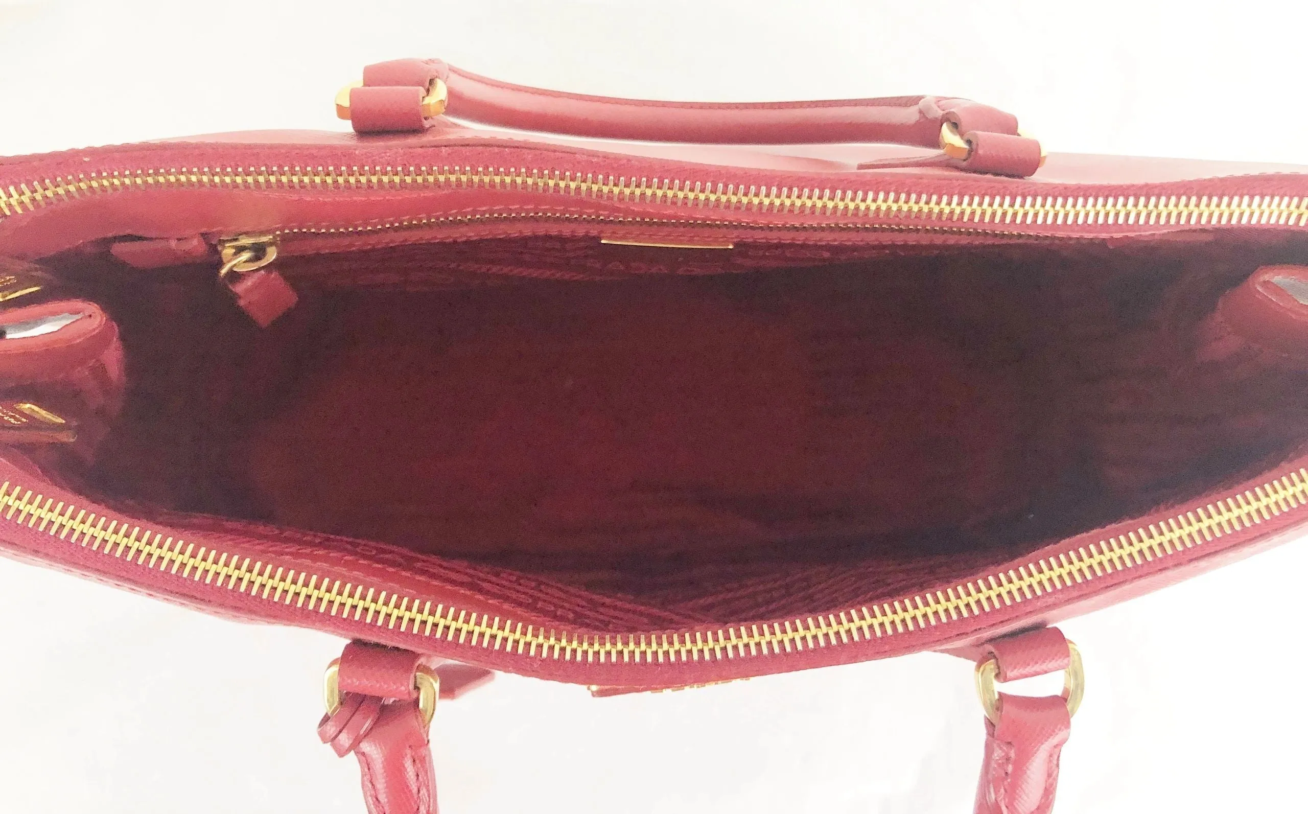 Prada Lux Double Zip Galleria Tote