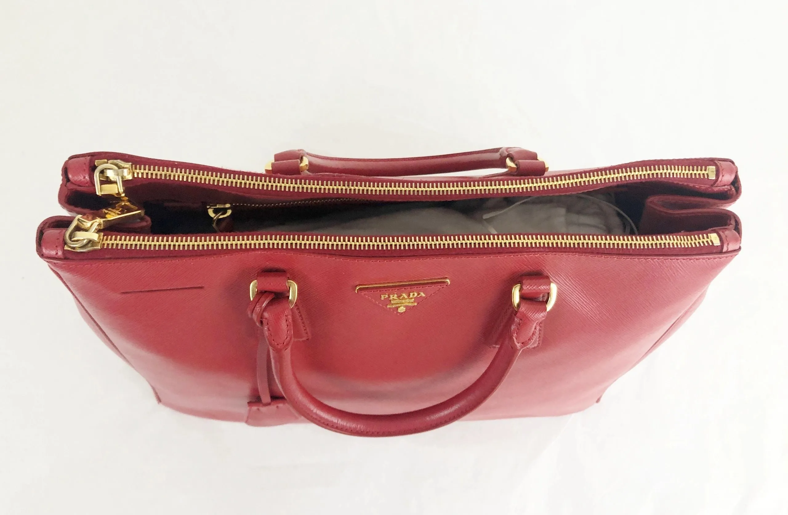 Prada Lux Double Zip Galleria Tote