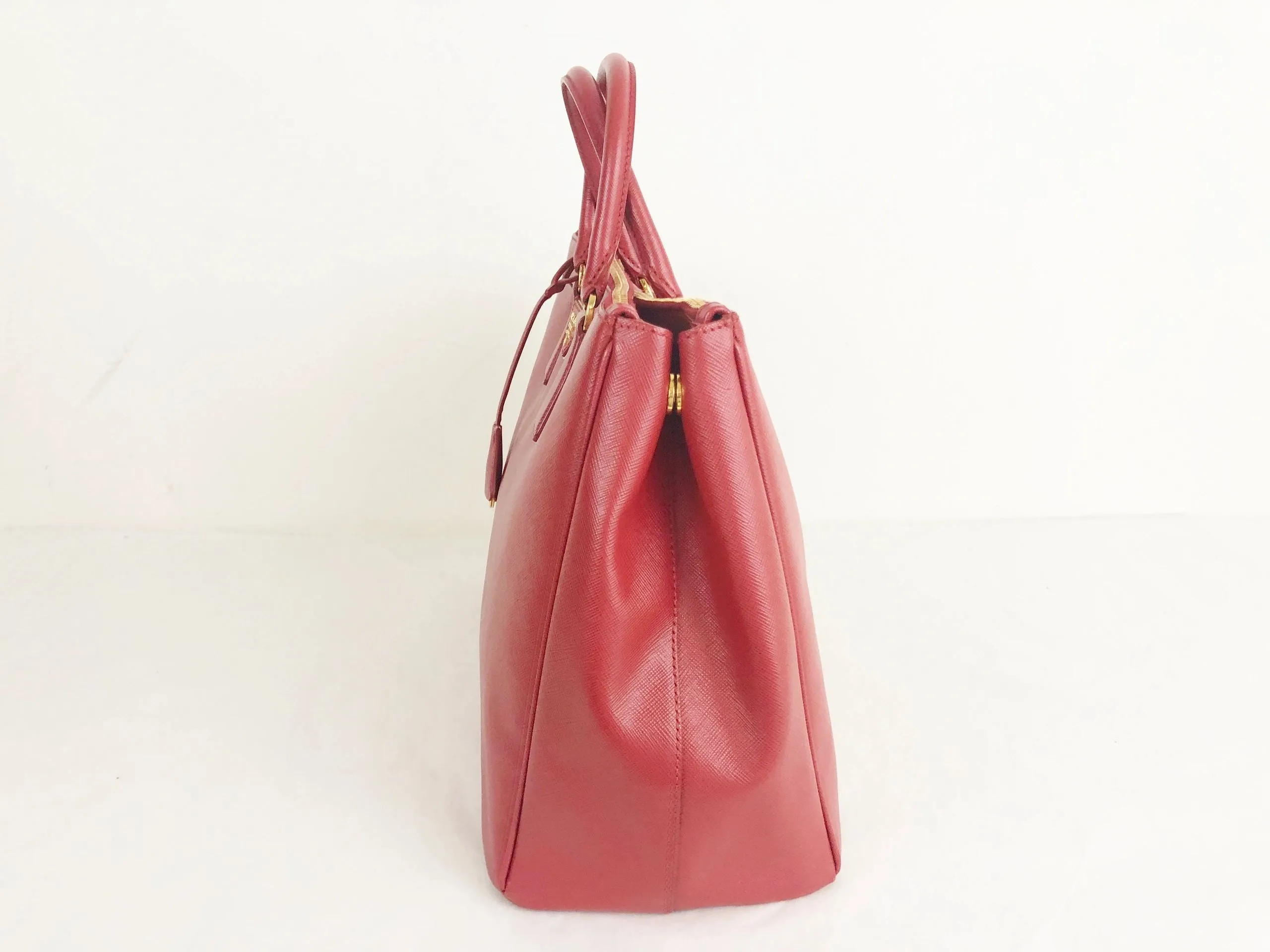 Prada Lux Double Zip Galleria Tote