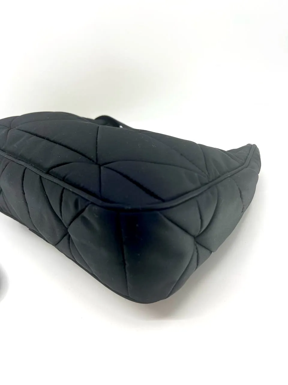 PRADA PADDED QUILTED RE-NYLON HOBO BAG