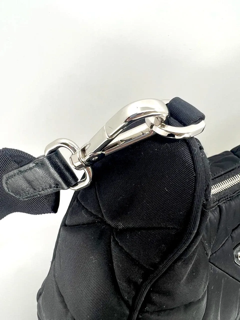 PRADA PADDED QUILTED RE-NYLON HOBO BAG