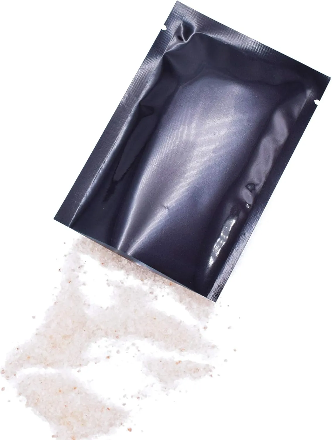 QQ Studio 100 PCS Metallic Mylar Foil Open Top Sealable Bags (12x18cm(4.7x7"), 100x Black)