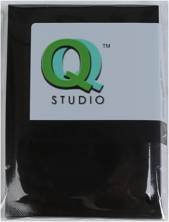 QQ Studio 100 PCS Metallic Mylar Foil Open Top Sealable Bags (12x18cm(4.7x7"), 100x Black)
