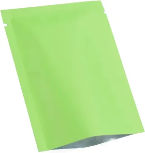 QQ Studio 100 PCS Metallic Mylar Foil Open Top Sealable Bags (8x12cm(3.1x4.7"), 100x Green)