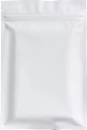QQ Studio 100pcs Double-Sided Matte Foil Flat Packaging Zipper Seal Bags (4.7" x 7.1", Matte White)
