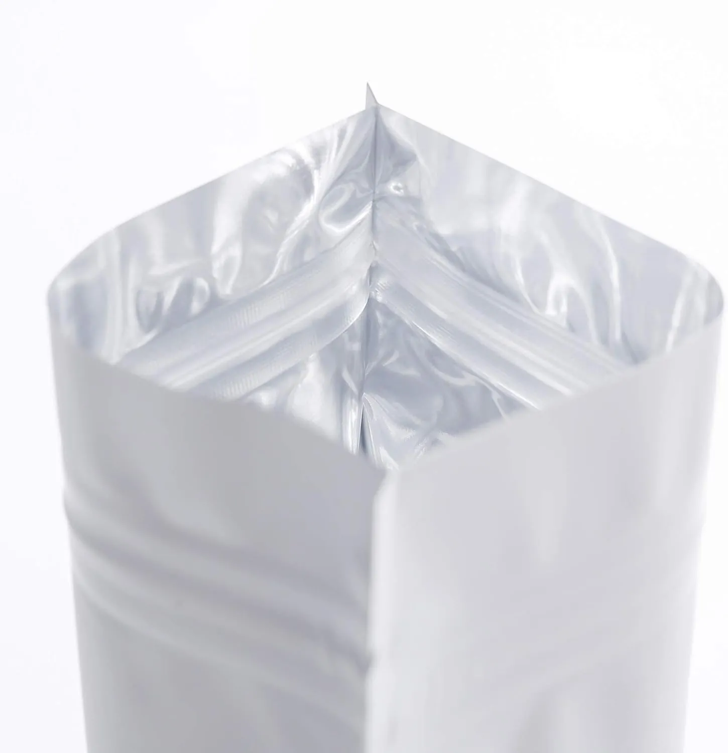 QQ Studio 100pcs Double-Sided Matte Foil Flat Packaging Zipper Seal Bags (4.7" x 7.1", Matte White)