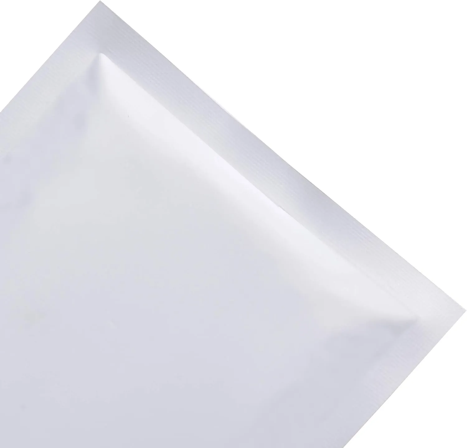 QQ Studio 100pcs Double-Sided Matte Foil Flat Packaging Zipper Seal Bags (4.7" x 7.1", Matte White)