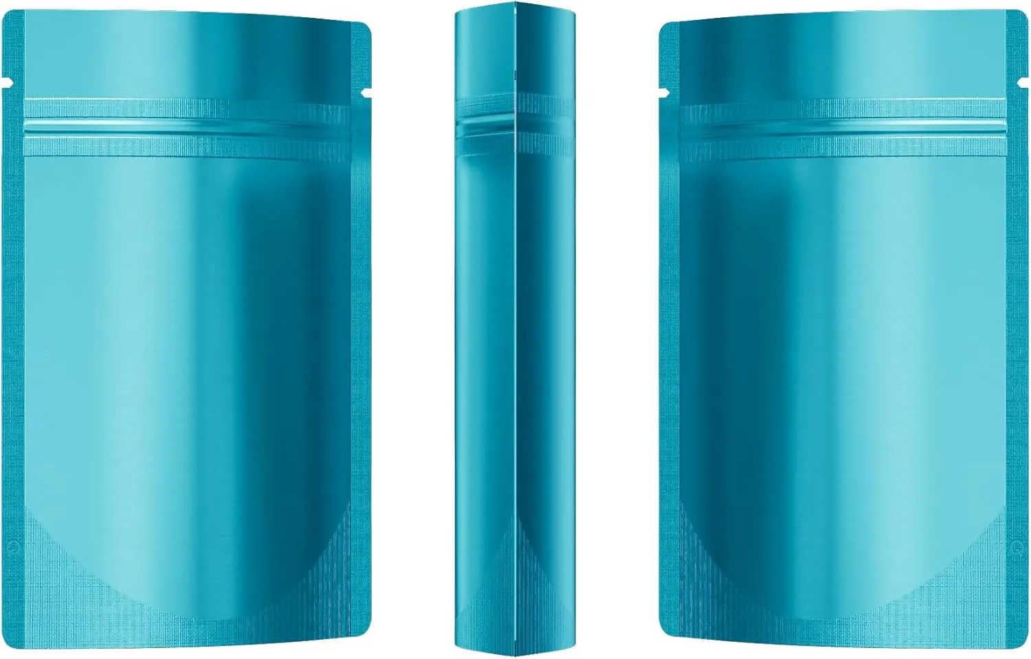 QQ Studio 100PCS Matte Double-Sided Colored Stand-Up Resealable QuickQlick Bags (10x15cm (4x6"), Blue)