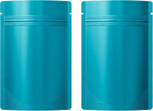 QQ Studio 100PCS Matte Double-Sided Colored Stand-Up Resealable QuickQlick Bags (10x15cm (4x6"), Blue)