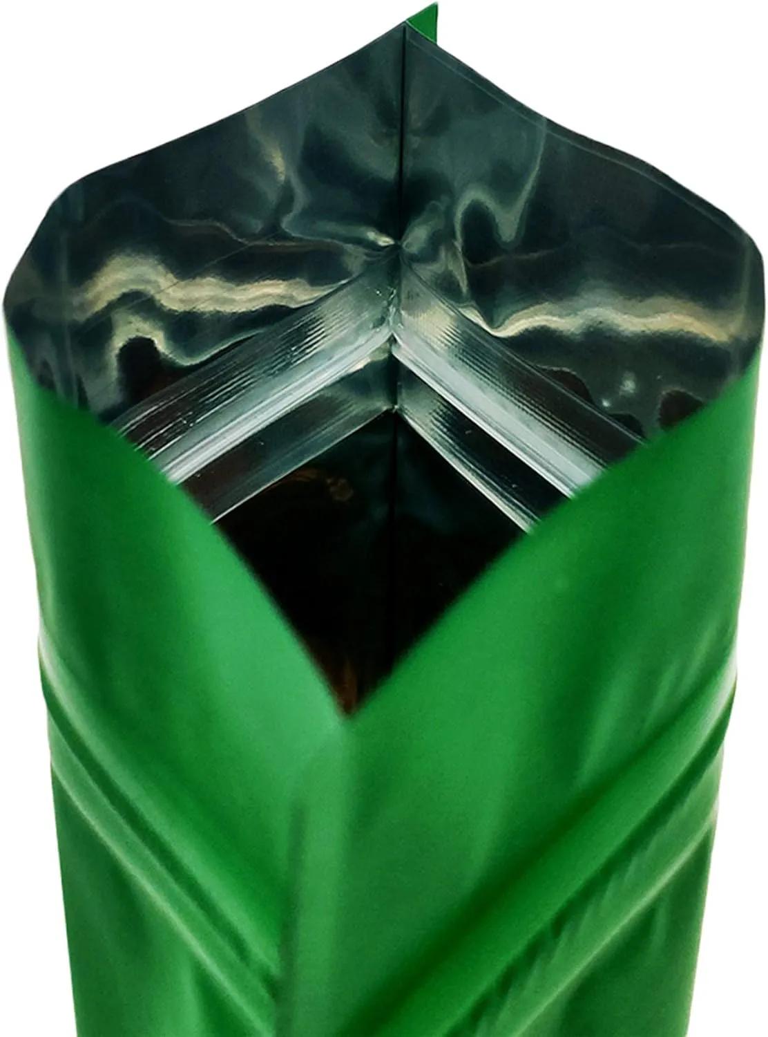 QQ Studio 100PCS Matte Double-Sided Colored Stand-Up Resealable QuickQlick™ Bags (12x18cm (4.7x7.1"), Green)
