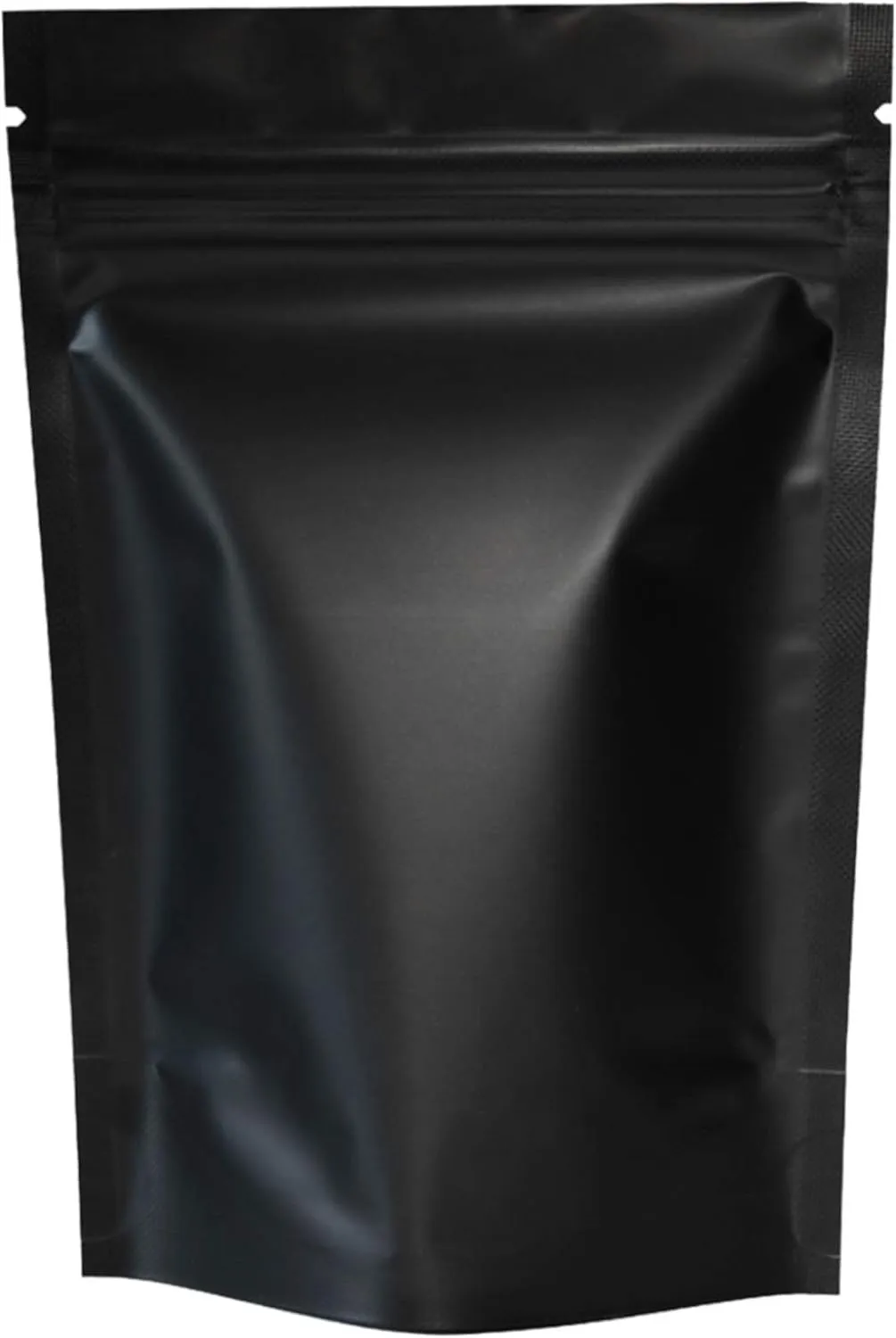 QQ Studio 100PCS Matte Double-Sided Colored Stand-Up Resealable QuickQlick™ Bags (14x20cm (5.5x7.9"), Black)