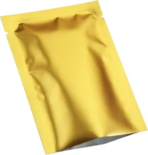 QQ Studio 200 PCS Metallic Mylar Foil Open Top Sealable Bags (6x9cm (2.3x3.5"), Gold)