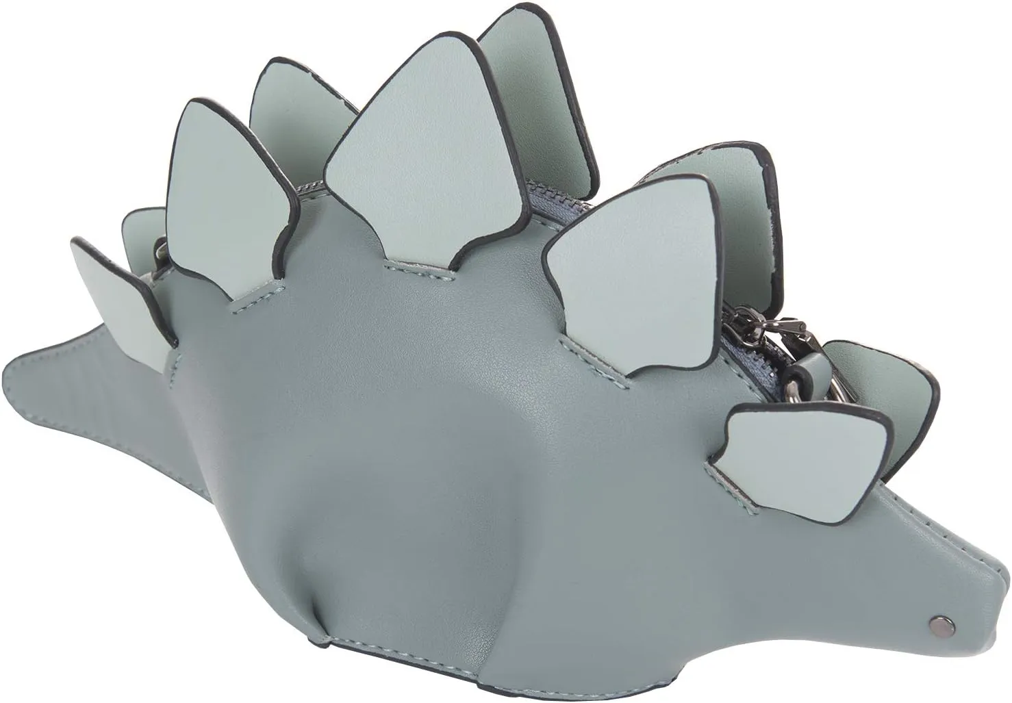 QZUnique Dinosaur Shark Shoulder Bag for Women 3D Animal Novelty Purse Zipper Crossbody Handbag Clutch Messenger Bag for Girl