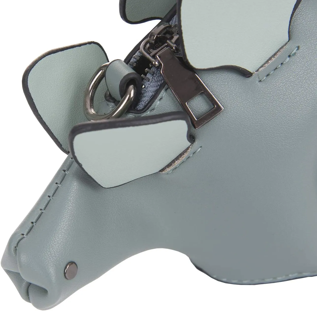 QZUnique Dinosaur Shark Shoulder Bag for Women 3D Animal Novelty Purse Zipper Crossbody Handbag Clutch Messenger Bag for Girl