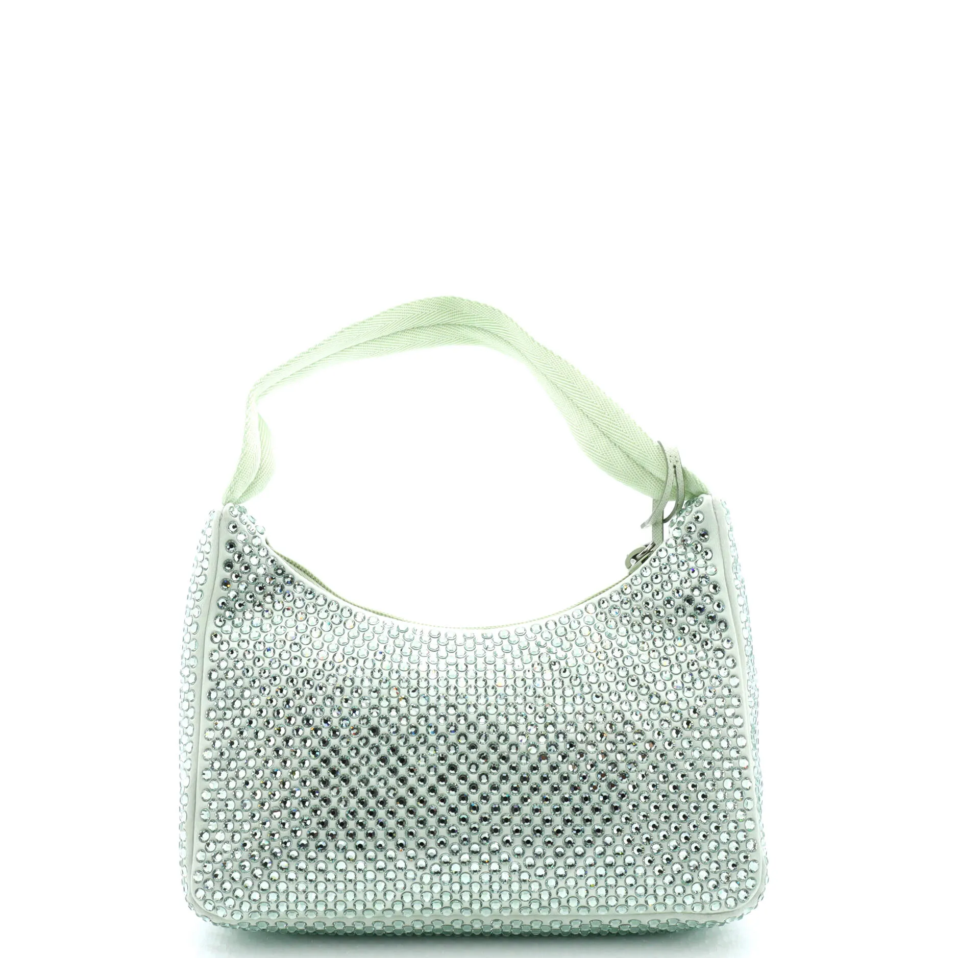 Re-Edition 2000 Hobo Crystal Embellished Satin Mini