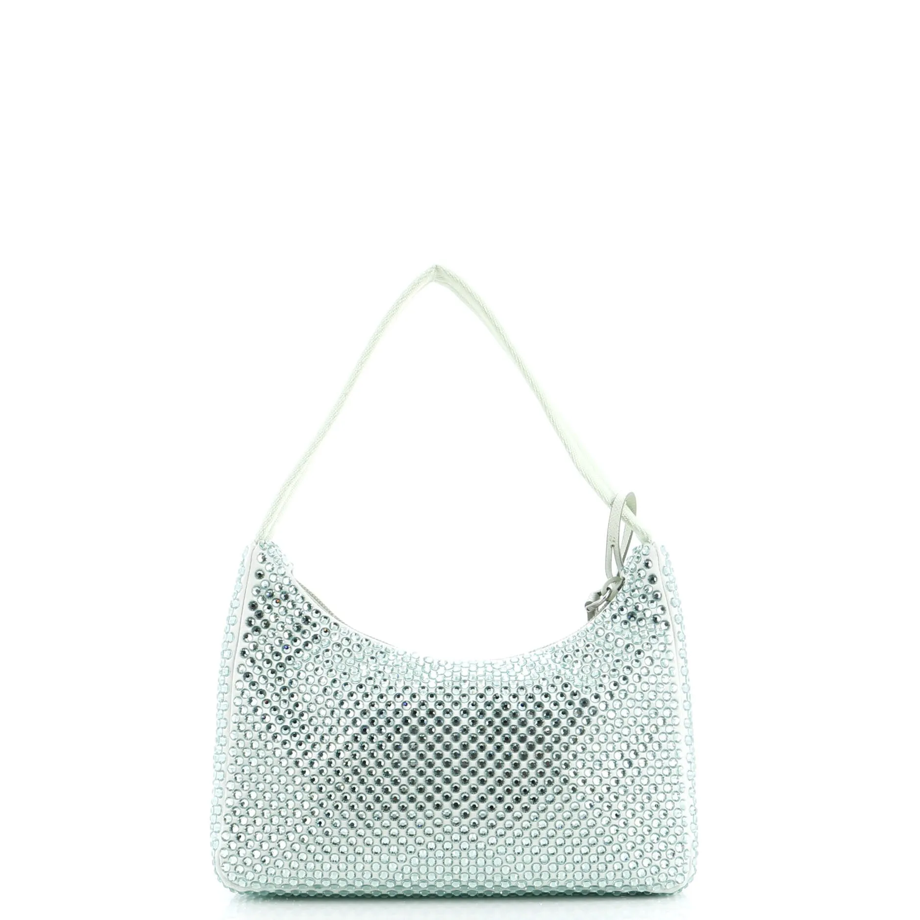 Re-Edition 2000 Hobo Crystal Embellished Satin Mini