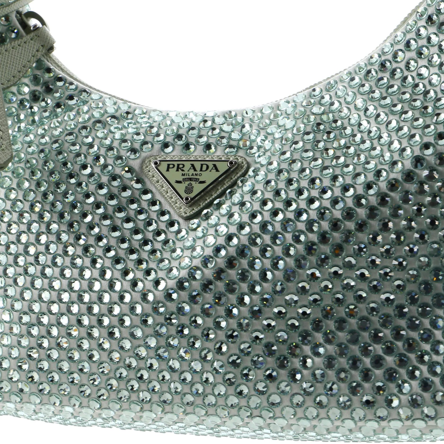 Re-Edition 2000 Hobo Crystal Embellished Satin Mini