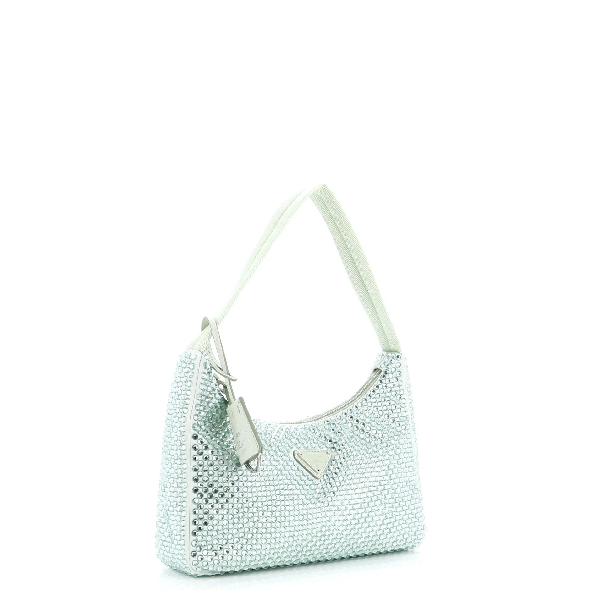 Re-Edition 2000 Hobo Crystal Embellished Satin Mini