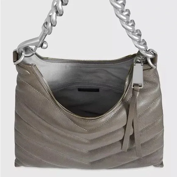 REBECCA MINKOFF EDIE MAXI LEATHER HOBO BAG