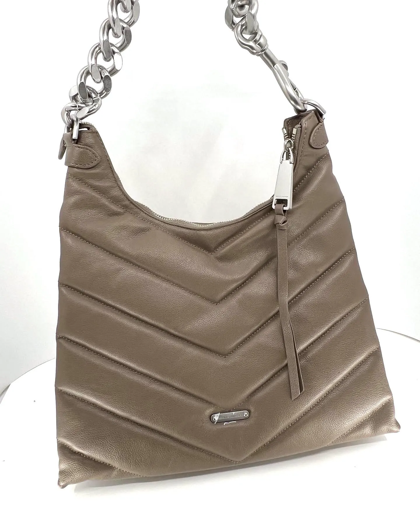 REBECCA MINKOFF EDIE MAXI LEATHER HOBO BAG