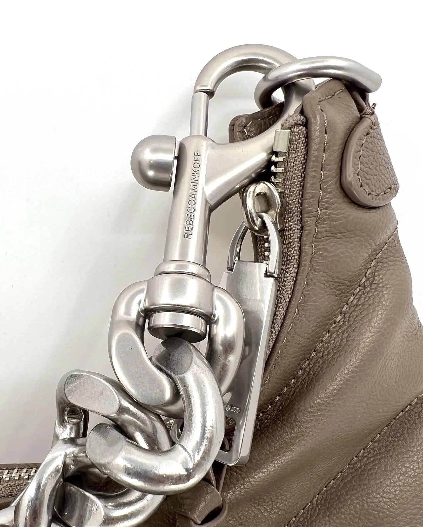REBECCA MINKOFF EDIE MAXI LEATHER HOBO BAG