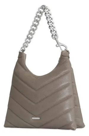 REBECCA MINKOFF EDIE MAXI LEATHER HOBO BAG