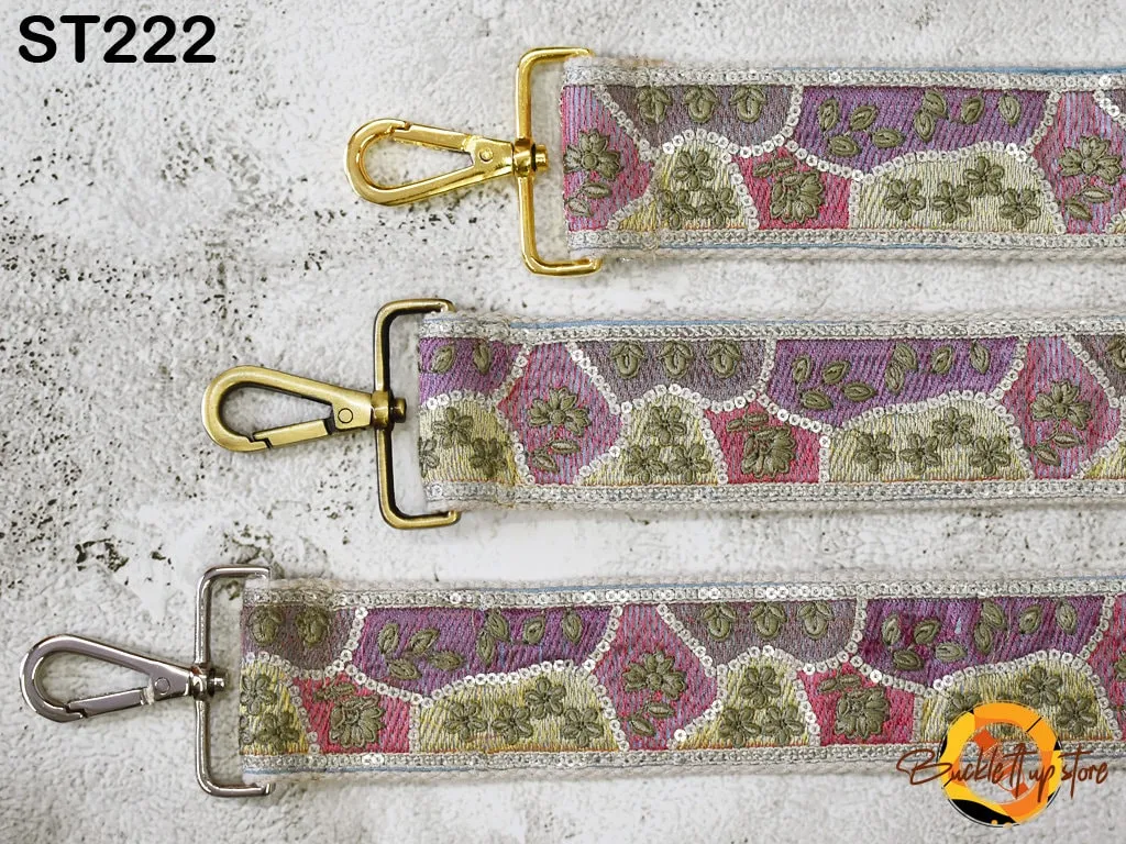 Replacement Strap Purse Strap Crossbody Adjustable Strap for Purses Embroidered Boho Bags Strap Boho Guitar Strap Handbag Strap gift for her