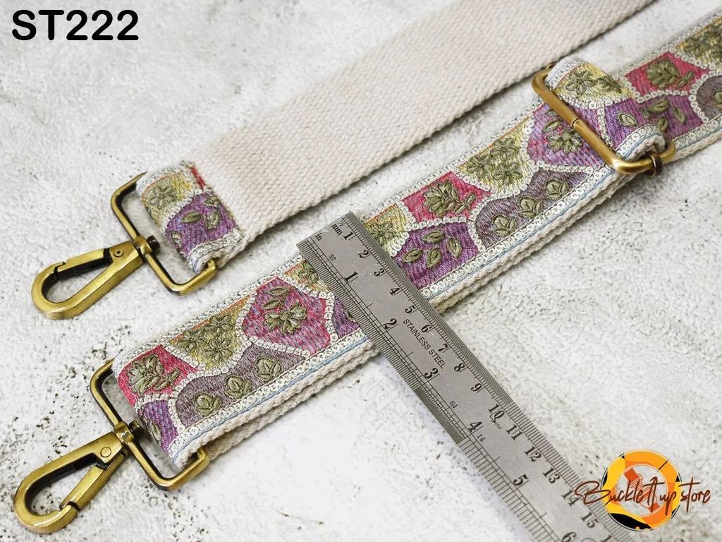 Replacement Strap Purse Strap Crossbody Adjustable Strap for Purses Embroidered Boho Bags Strap Boho Guitar Strap Handbag Strap gift for her