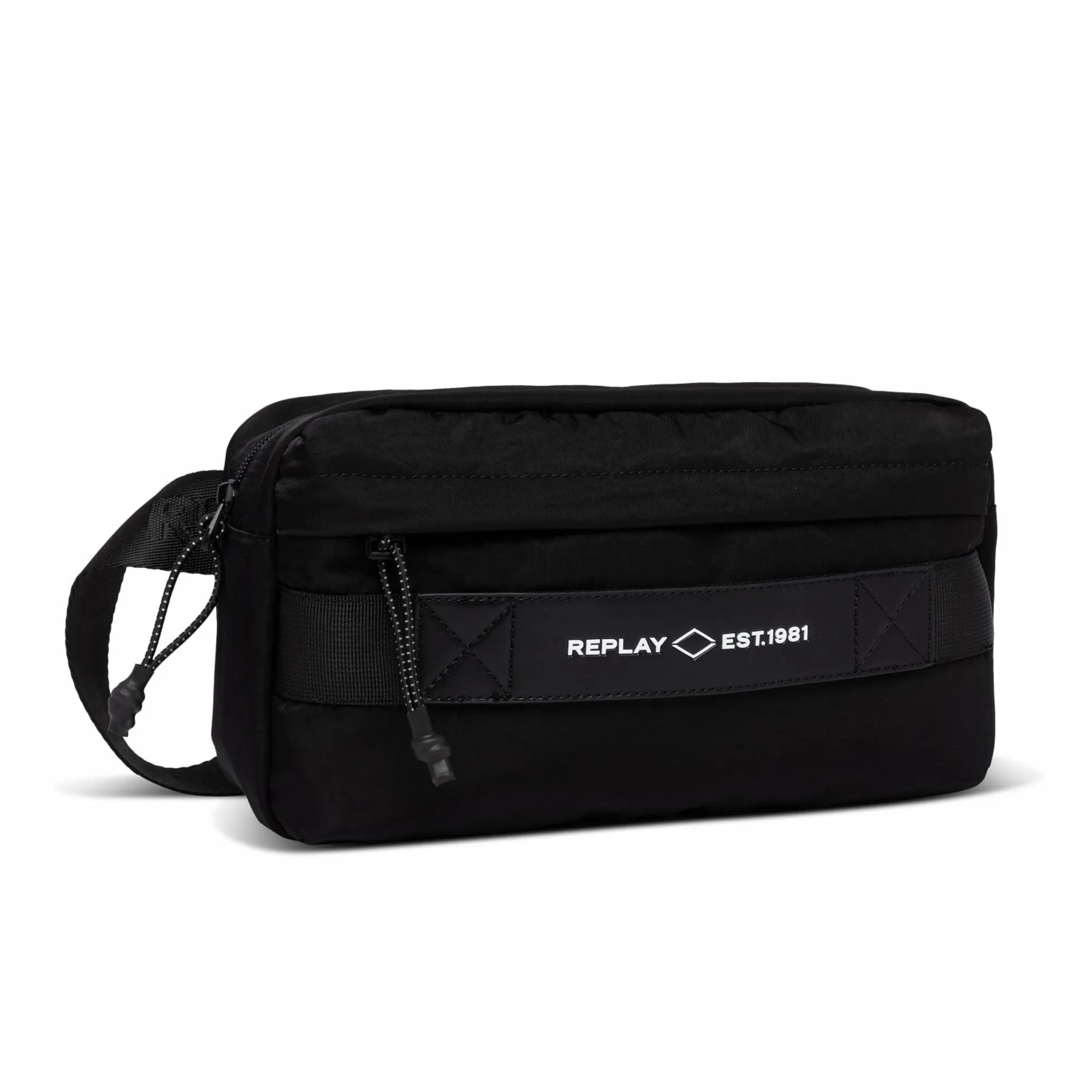 Replay Men's Waist Bag in Nylon with Crinkle Effect