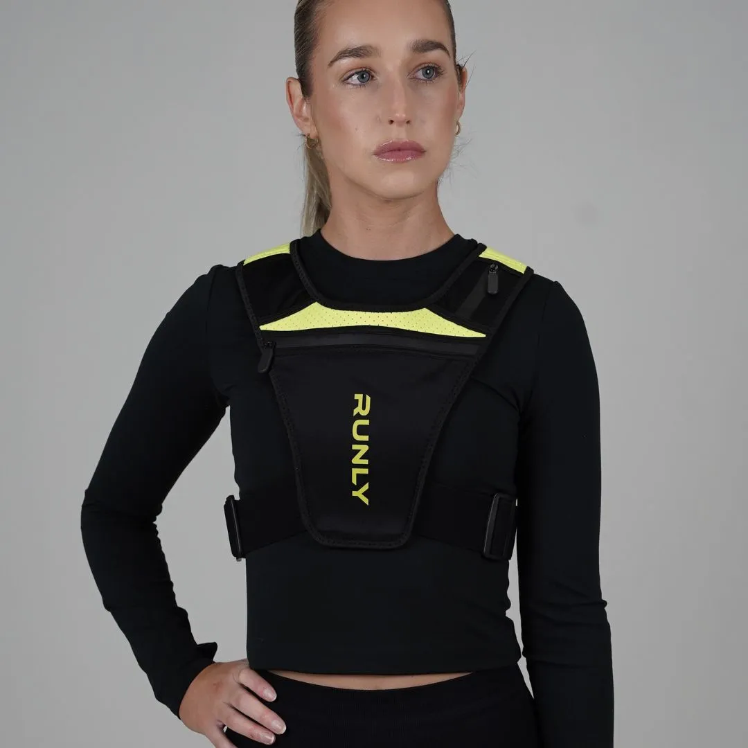 RUNNING VEST | RUNLY ORIGINAL - BLACK/NEON