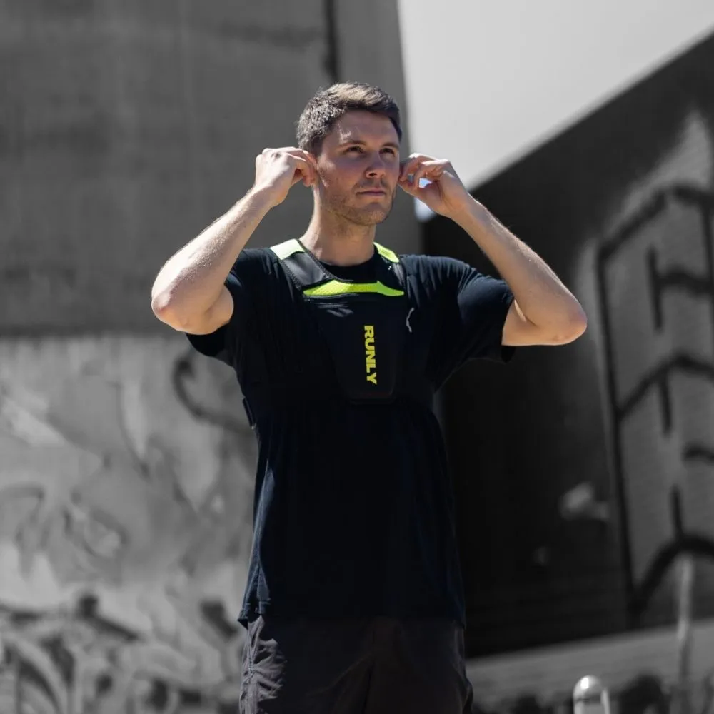RUNNING VEST | RUNLY ORIGINAL - BLACK/NEON