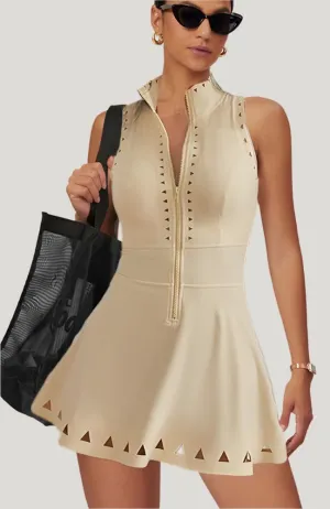 Scallop Zip Skort Dress