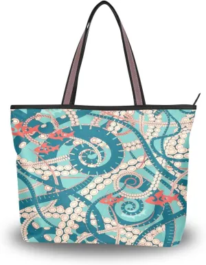 senya Twisting Tentacles Octopus Shoulder Bags Large Handle Ladies Handbag