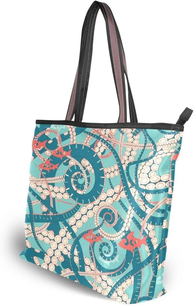 senya Twisting Tentacles Octopus Shoulder Bags Large Handle Ladies Handbag