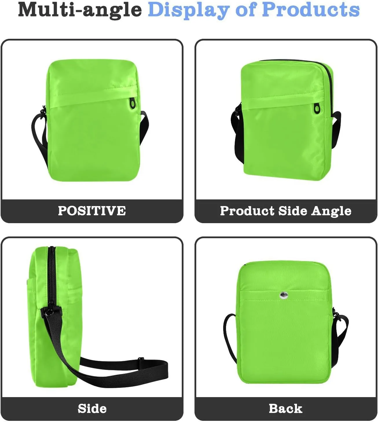 Sinestour Yellow Messenger Bag for Women Men Crossbody Shoulder Bag with Adjustable Strap for Work Business