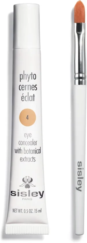 Sisley Paris Phyto-Cernes Eclat, No. 4-15 mL - Eye Concealer - Tinted Anti-Dark Circles Product - Instantly Masks Dark Circles & Targets Puffiness - Natural, Long-Wear Finish - Includes Brush